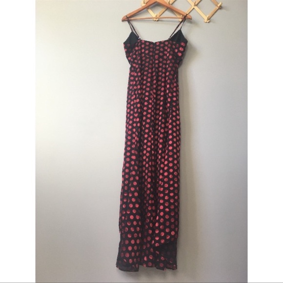 Lovers + Friends Angel Gown Red Black Polka Dot - Picture 3 of 6